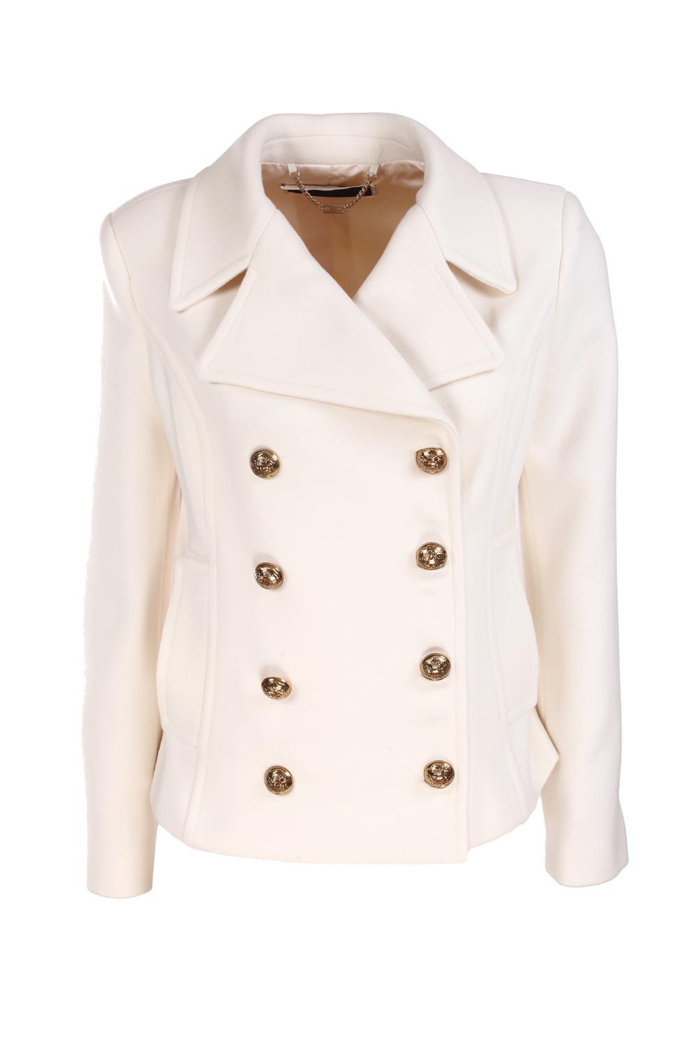 shop ELISABETTA FRANCHI Saldi Giacchetto: Elisabetta Franchi cappotto corto, doppiopetto in panno.
Linea dritta.
Abbottonatura con bottoni in metallo oro.
Tasche a filetto nei fianchi.
Composizione: 97% poliestere 3% elastan .
Made in Italy.. GB00126E2-193 number 9965411